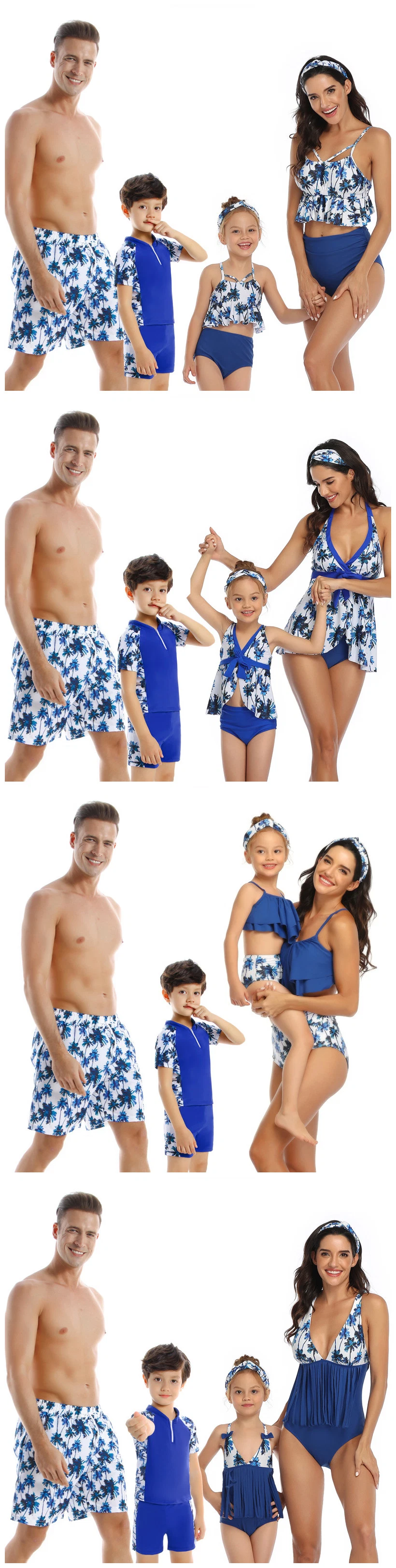 Custom Swimsuit Manufacturer Beach Baby Swimwear Lady/Men/ Boy/ Girl Swimwear