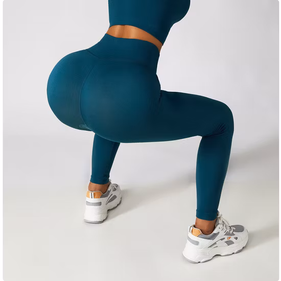 China Factory 2023 New Women Gym Workout Seamless Hip Lifting Training Tight Sports Running Pant Hip Raising Fitness Athletic Yoga Leggings