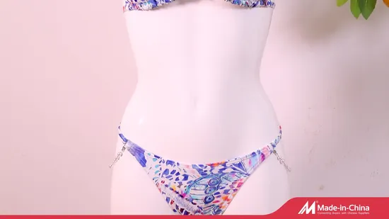 Girl Upf50+ Swimsuits Ombre Mesh Print Beachwear Women Bikini 3 Piece Swimwear
