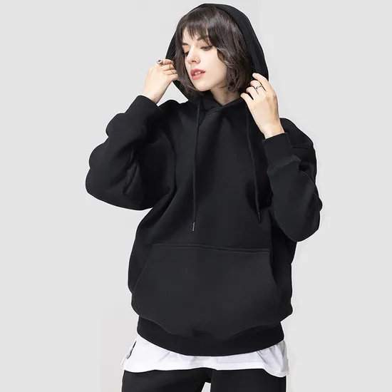 Wholesale Custom Logo Sweatshirt Unisex Fleece Terry Cotton Polyester Oversize Hoodies