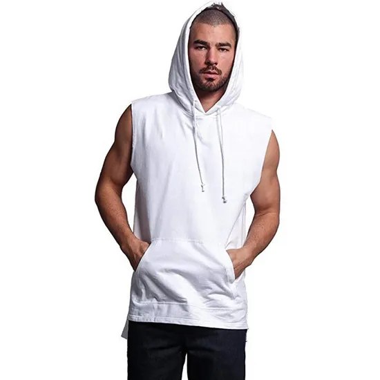 Mens Gym Tanktop with Hood Custom T Shirt for Men Women Design Your Own Front Back Print Personalized 