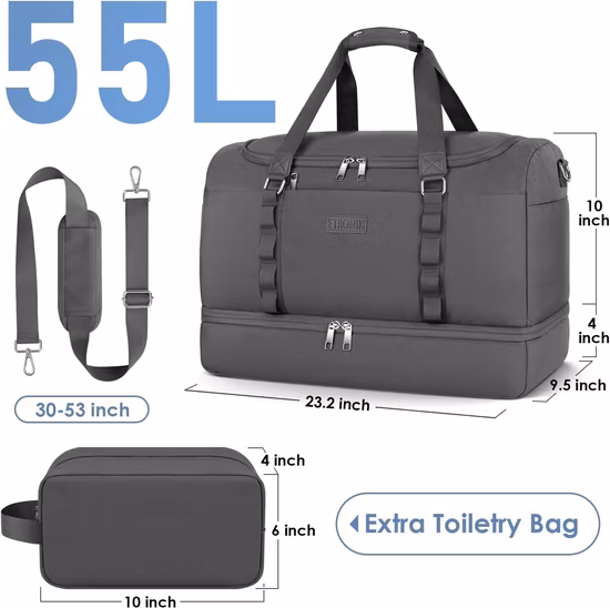 Waterproof Customized Large Men Women Polyester Weekender Overnight Travel Gym Carry