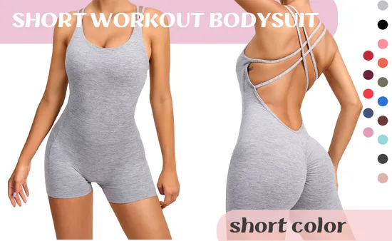 Scrunch Butt Slim Fitting Romper Shorts Bodysuits for Women Body Shaper Workout Sexy Backless Jumpsuits 