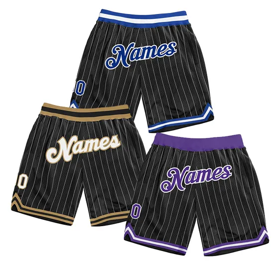 Factory Wholesale Custom Logo Throwback Basketball Shorts 