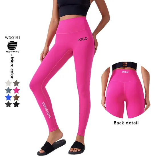 Xsunwing New Lulu Buttery Soft Gym Tights Butt Lifting High Waist Workout Yoga Pants Sports Fitness Women Yoga Leggings Wdq191 