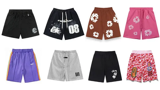 Neutral Color Cotton Shorts Unisex Fit with Clean Hem and Drawstring Waist 