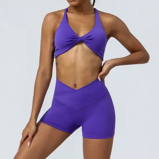 Custom Quick Dry Sports Bra with Stylish Cross Straps 