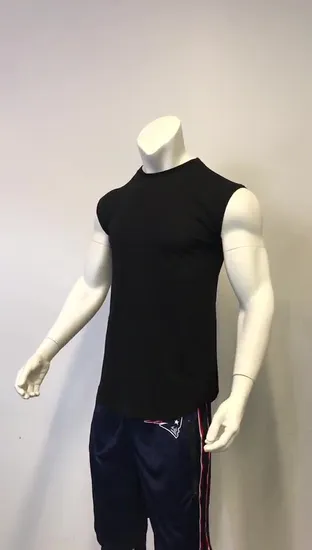 Back Contrast Color Spelling Terms Black Cool Casual Sports Gym Men′s Sleeveless Shirt Breathable Jogging Tanktop 