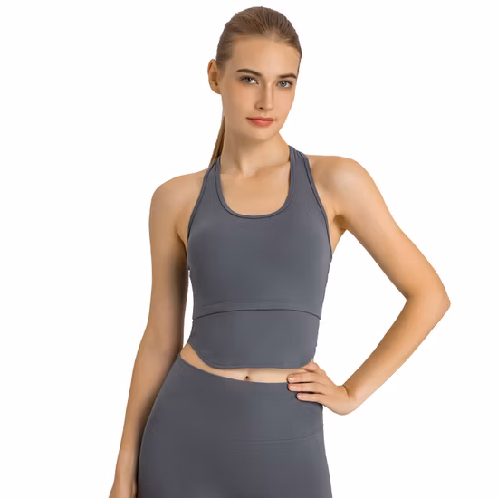 Womens Gym Sportswear Set Custom Ribbed Crop Top Seamless Butt Scrunch Legging Fitness Activewear