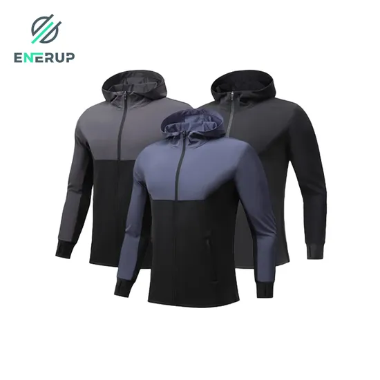 Enerup New Design Men′s Outdoor Half Zip Long Sleeve T Shirt for Men Gym Wear Clothes T