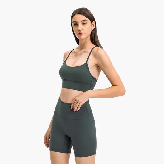 Factory Wholesale Backless Sports Bra Custom Fitness Yoga Wear Sport Wear Multicross Back Yoga Bra 